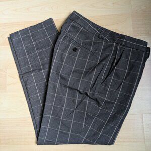 Banana Republic Avery Pant- Straight Leg, Size 8, Olive/Camel Windowpane Plaid